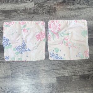 Floral Pillowcases 13 in x 13 in - Set of 2